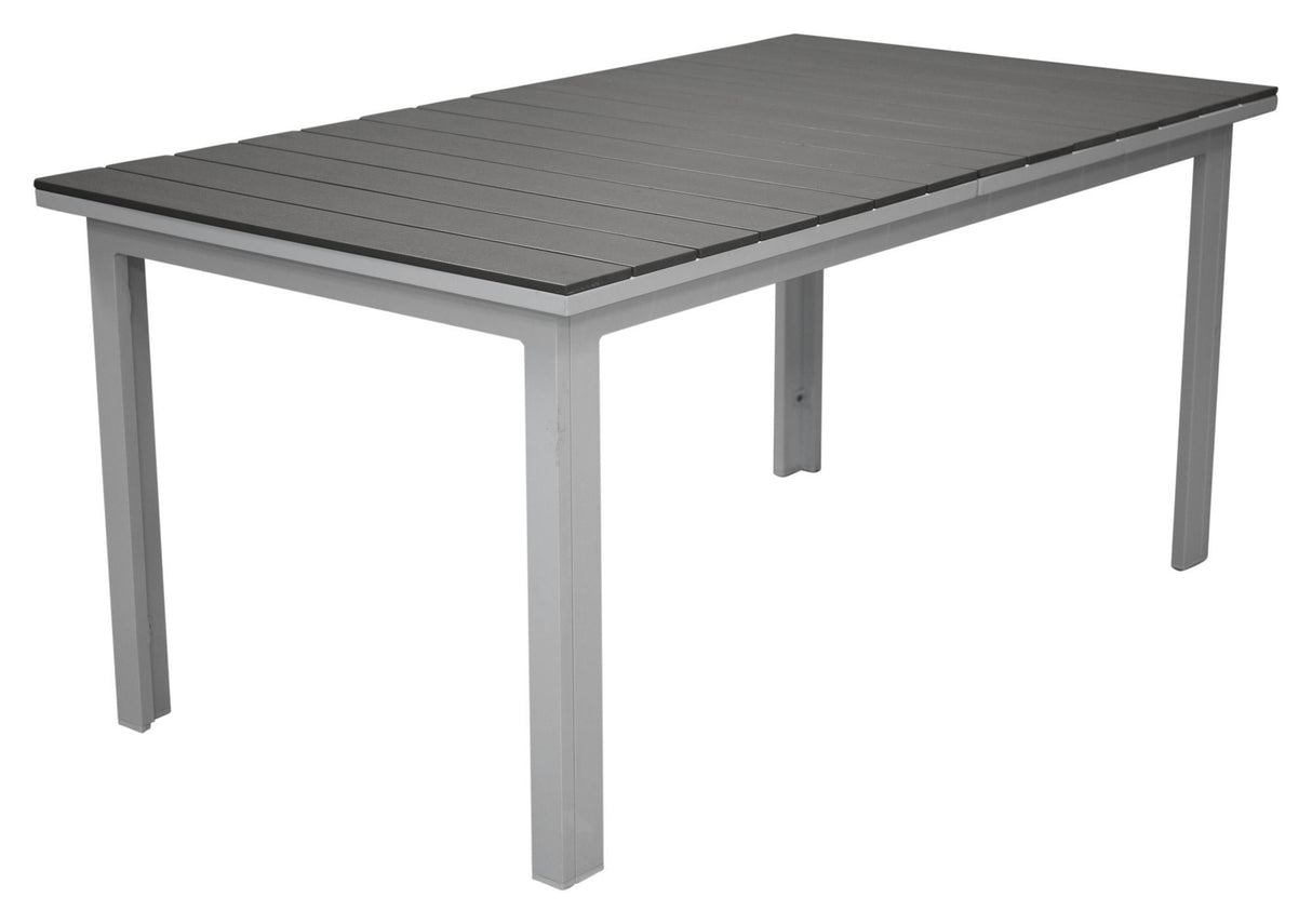 Nivåer Garden Table, 160/240*90, White Alu/Grey Aintwood