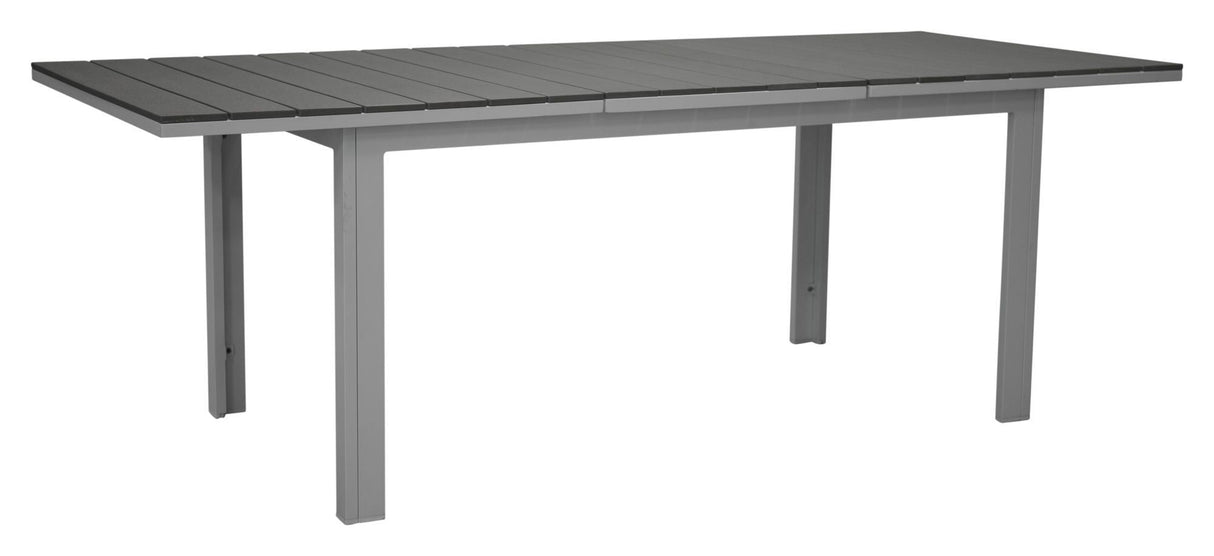 Nivåer Garden Table, 160/240*90, White Alu/Grey Aintwood