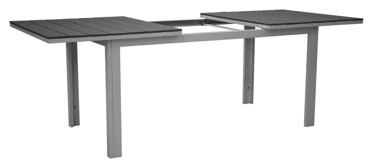 Nivåer Garden Table, 160/240*90, White Alu/Grey Aintwood