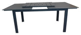 Nivåer Garden Table, 160/240*90, Black Alu/Grey Aintwood