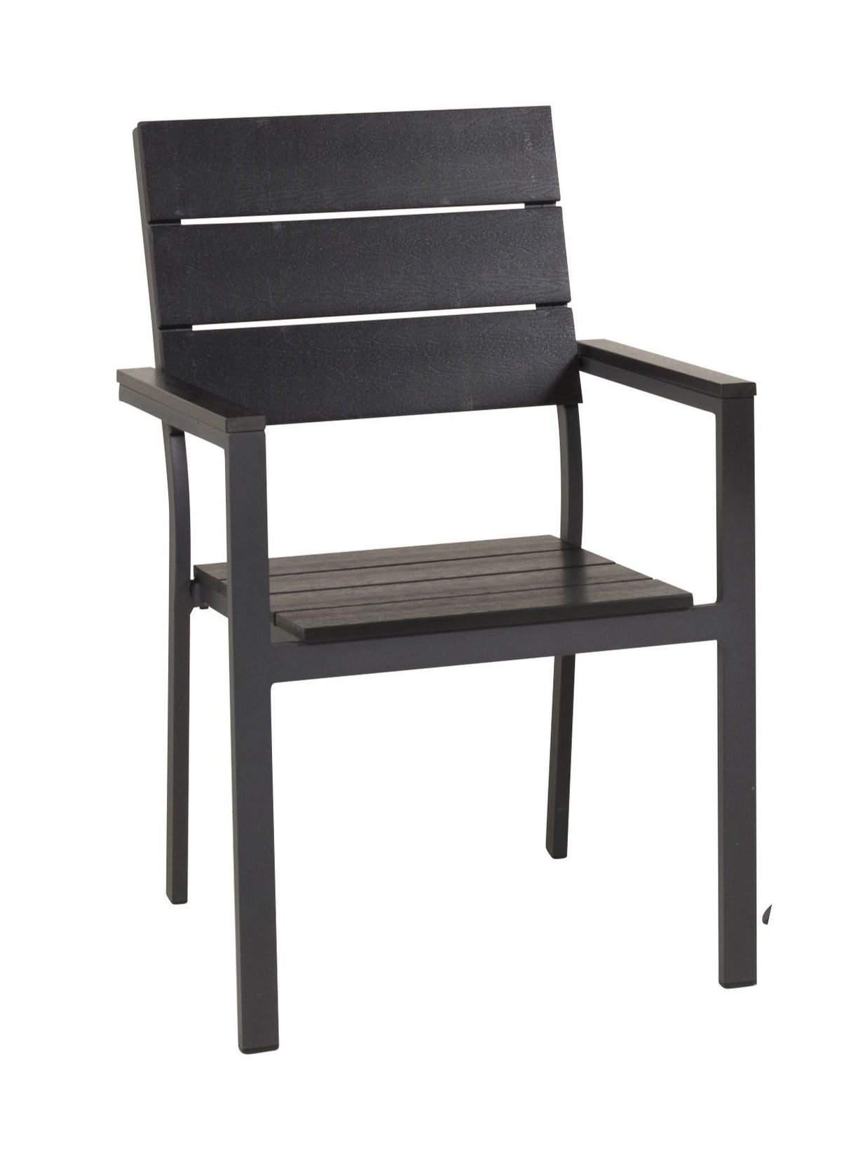 Nivåer Garden Chair, Black Alu/Black Aintwood Box