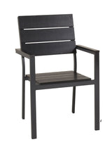 Nivåer Garden Chair, Black Alu/Black Aintwood Box