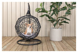 Lexi Hanging Chair, Black W. Grå pute