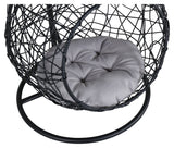 Lexi Hanging Chair, Black W. Grå pute