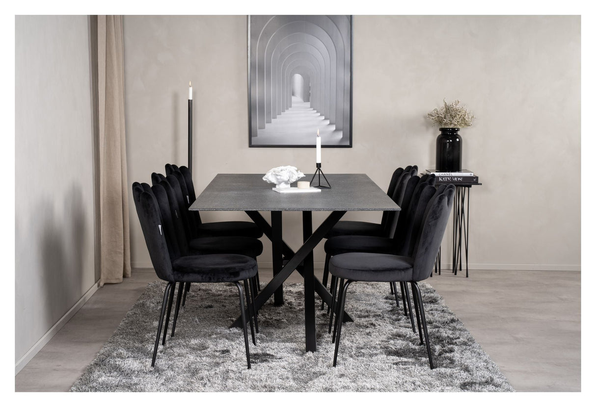 Limhamn Dining Chair, Black Velvet