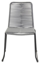 Lindos Garden Chair, Gray Rope/Black