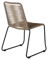 Lindos Garden Chair, Black W. latte ledning