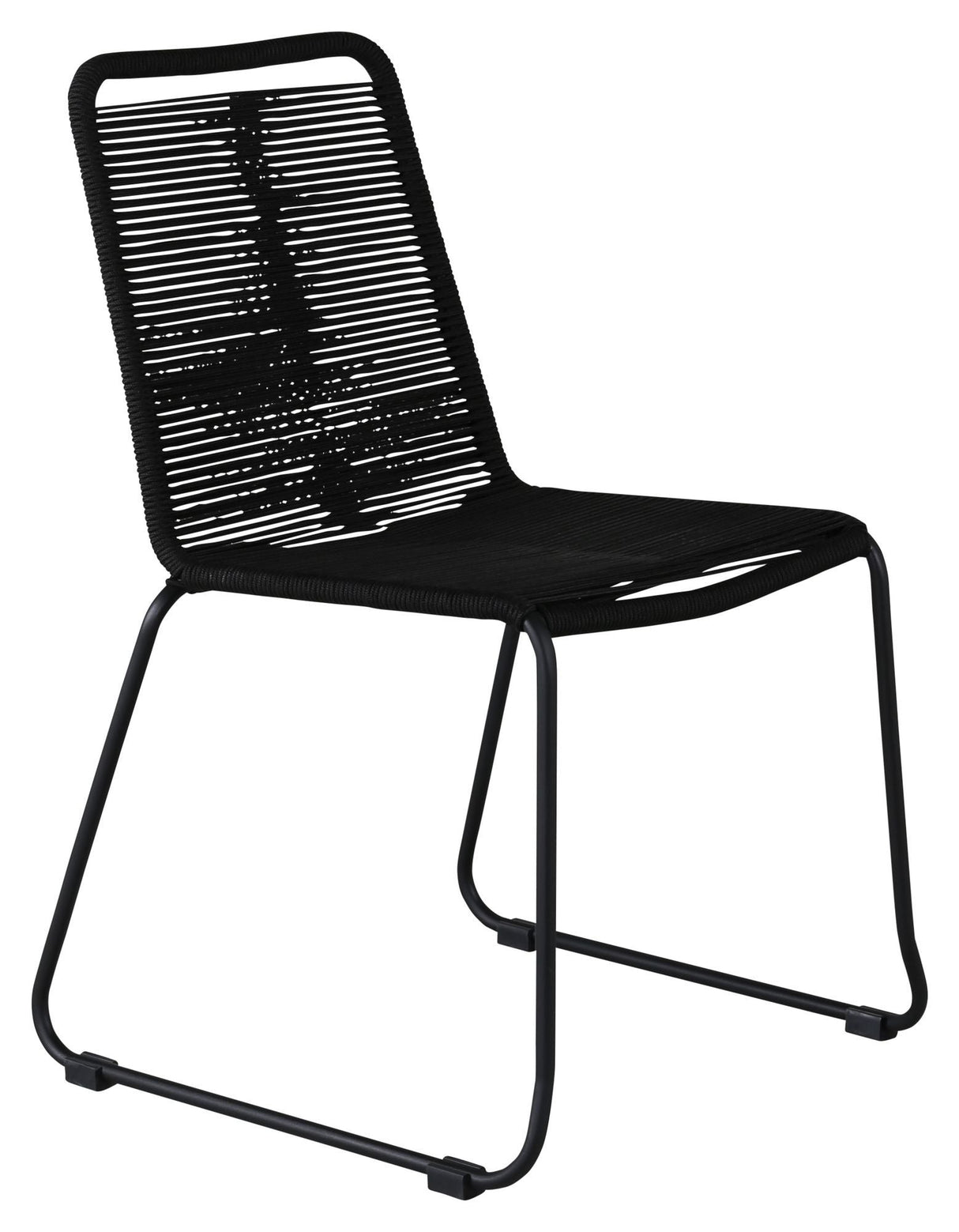 Lindos Garden Chair, Black W. Svart ledning