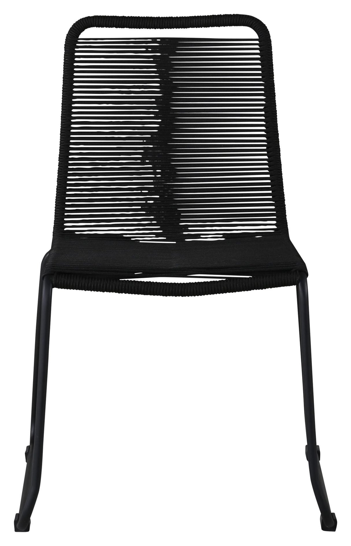 Lindos Garden Chair, Black W. Svart ledning