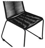 Lindos Garden Chair, Black W. Svart ledning