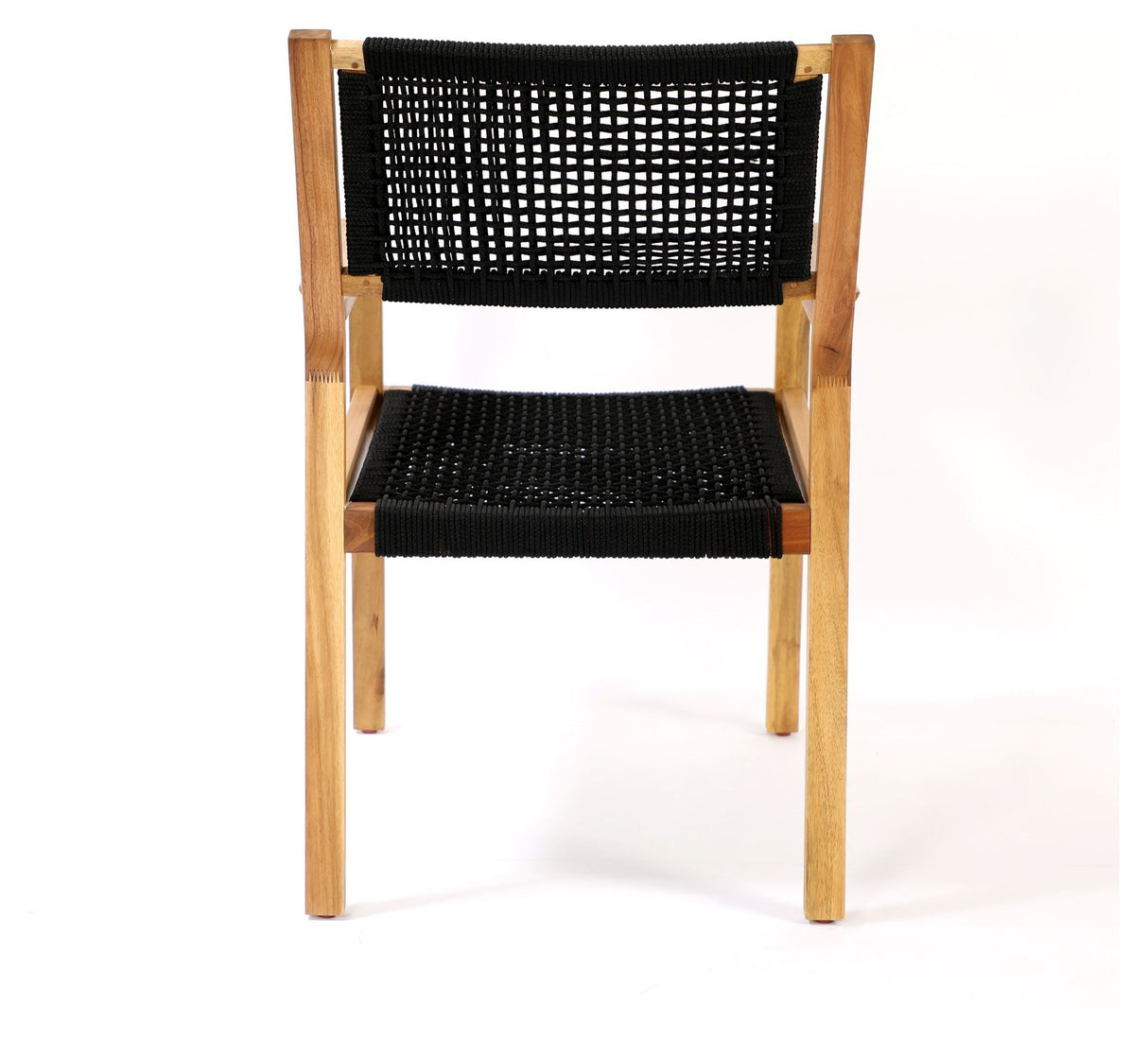 Lille John Garden Chair, Black Rope/Acacie