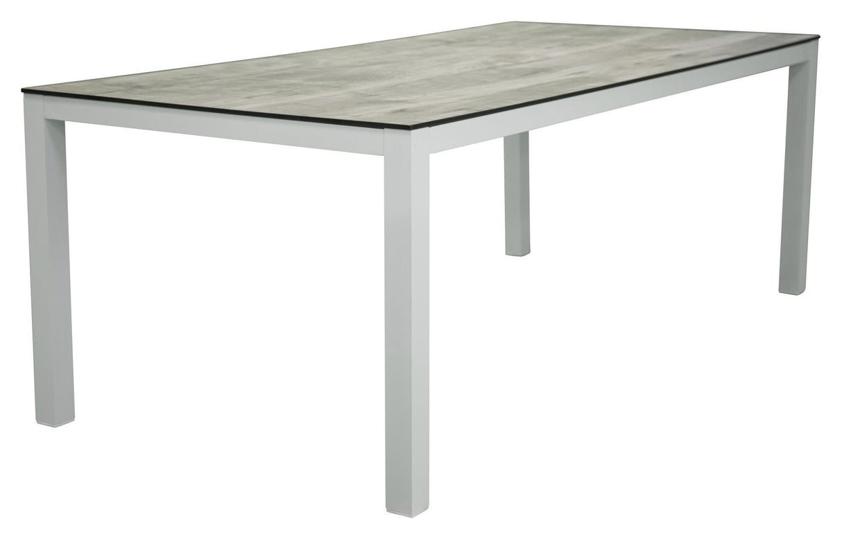 Llama, Garden Table 205*100, White Alu/Grey HPL