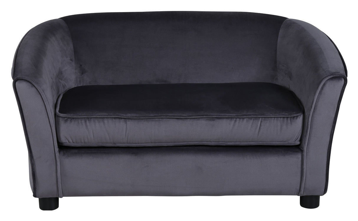 Måna Sofa for barn, Velour, Grå