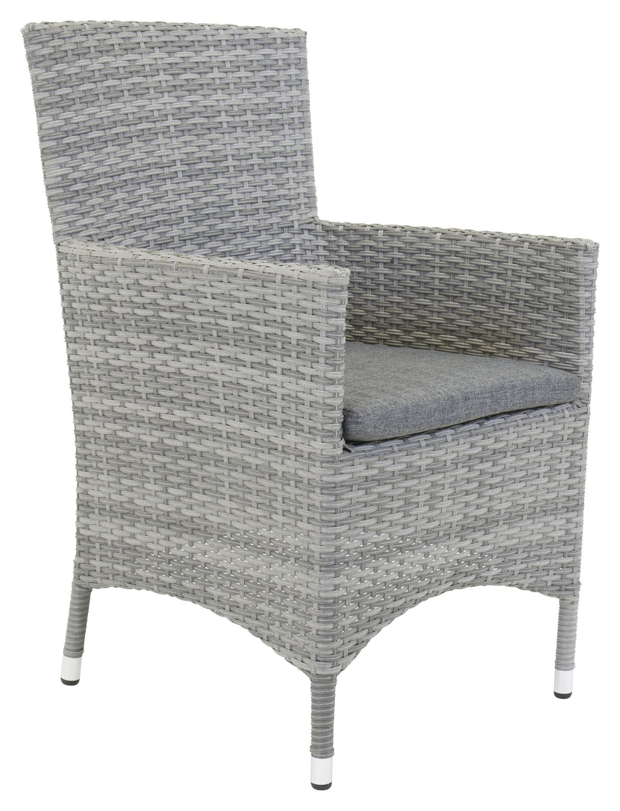 Malin Garden Chair, Gray Woven/Grey Pute