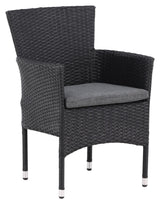 Malina Garden Chair, Black Wicker