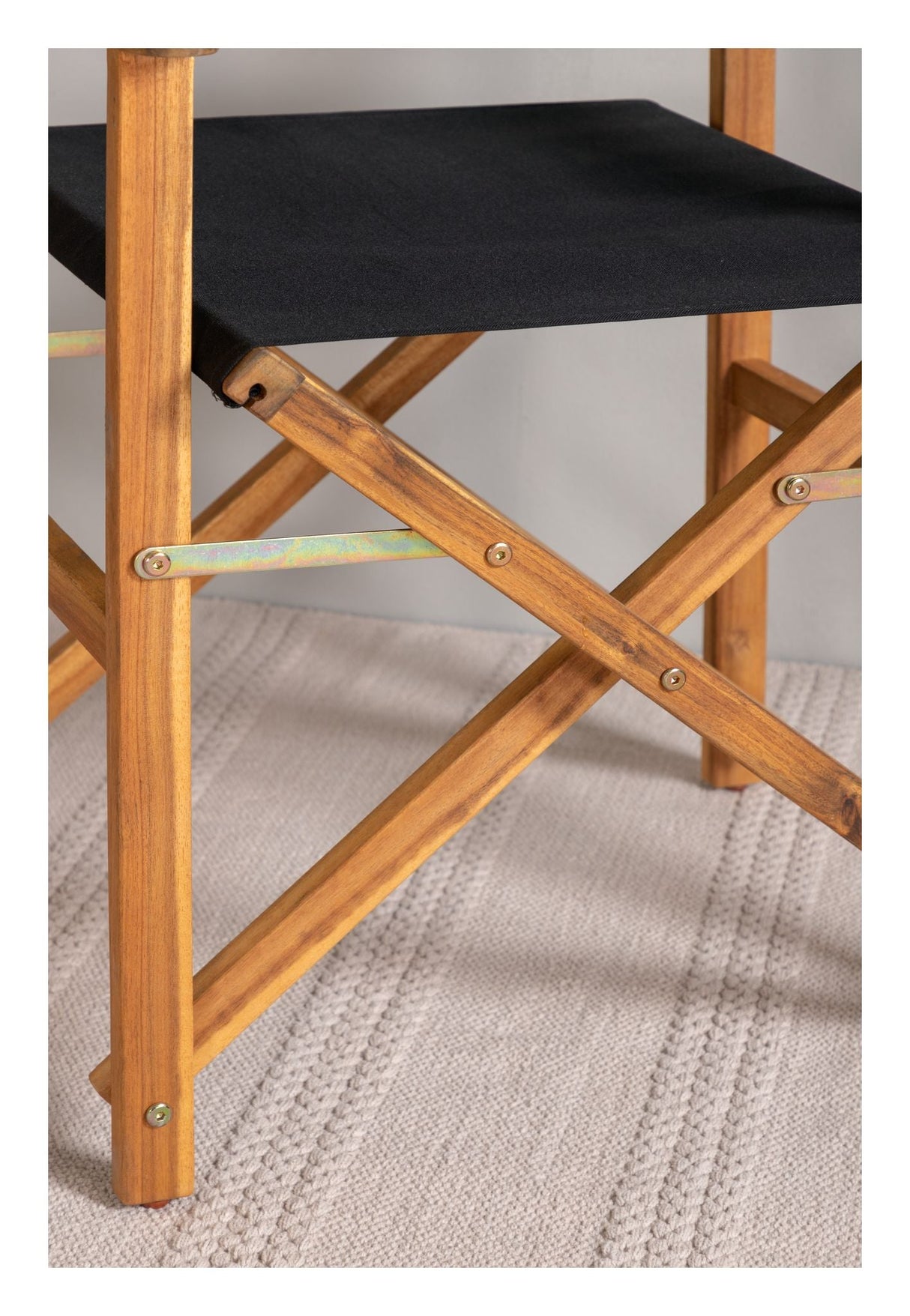 Marion Folding Chair - Black/Acacia