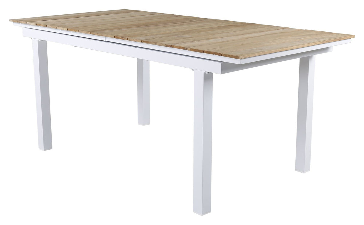 Mexico, hagetabell 180/240, White Alu/Teak