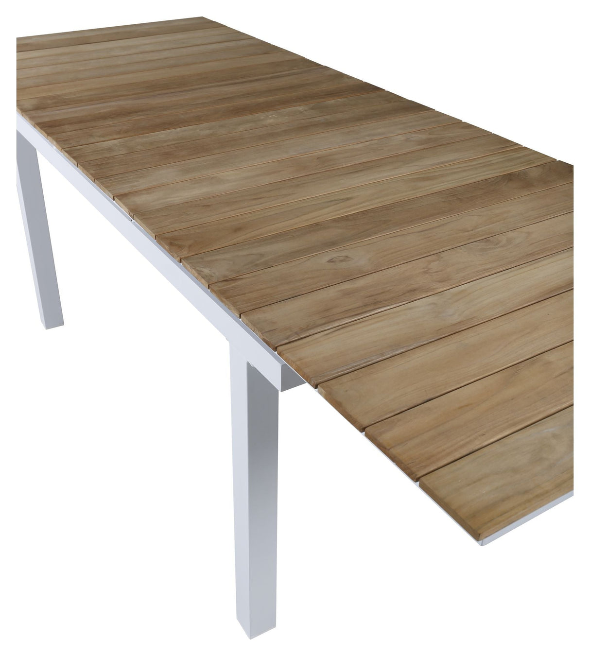 Mexico, hagetabell 180/240, White Alu/Teak