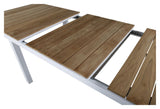 Mexico, hagetabell 180/240, White Alu/Teak