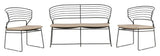 Milan Lounge Set Alu, svart/sand