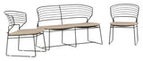 Milan Lounge Set Alu, svart/sand