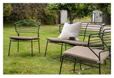 Milan Lounge Set Alu, svart/sand