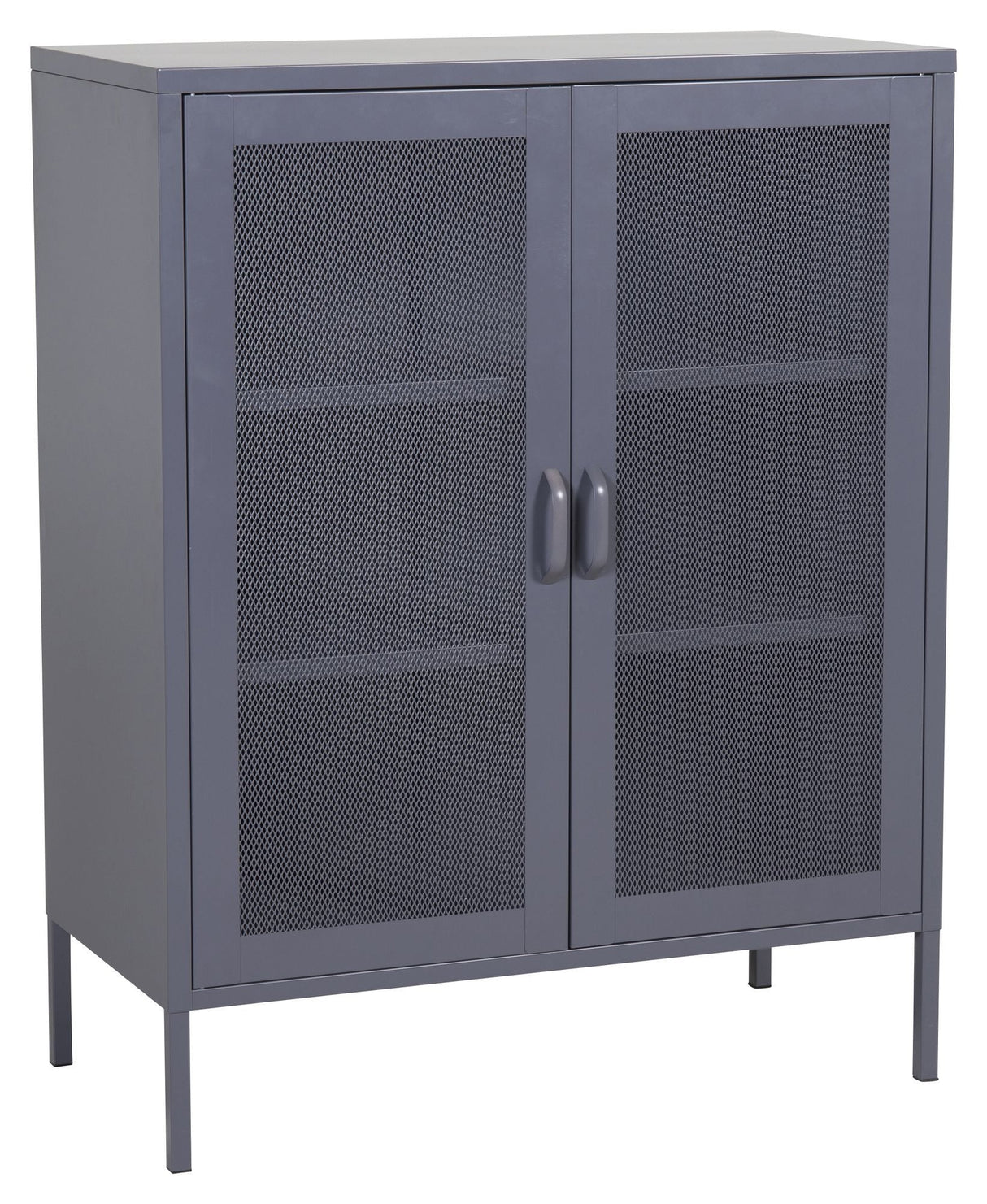 Misha Metal Bookcase, Gray Mesh