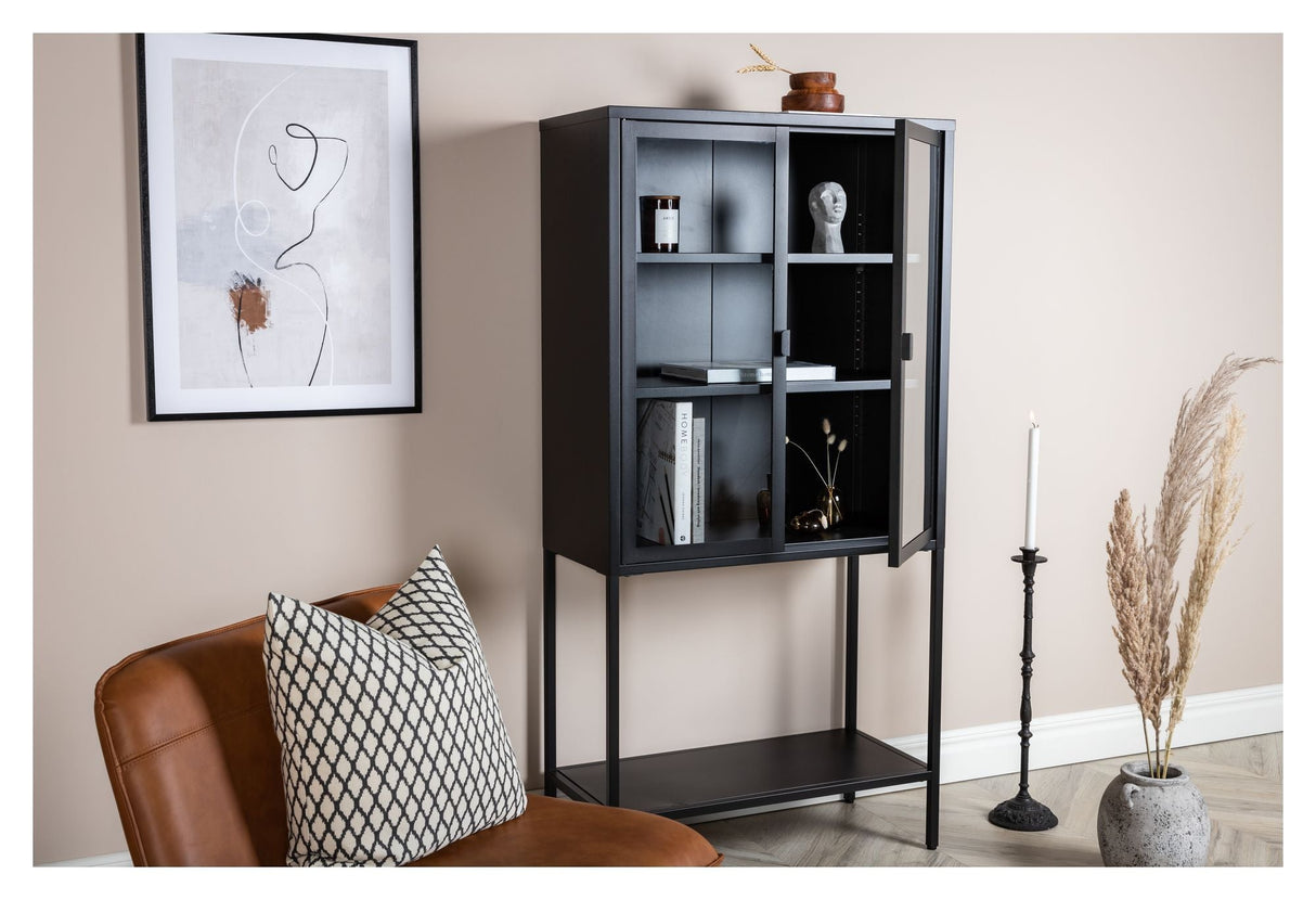 Misha Metal Bookcase, Black