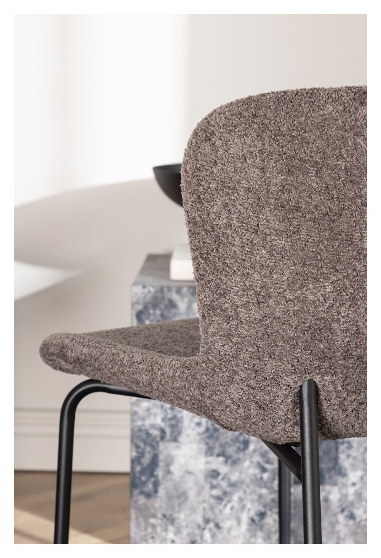 Modesto Dining Chair - Gray Bouclé