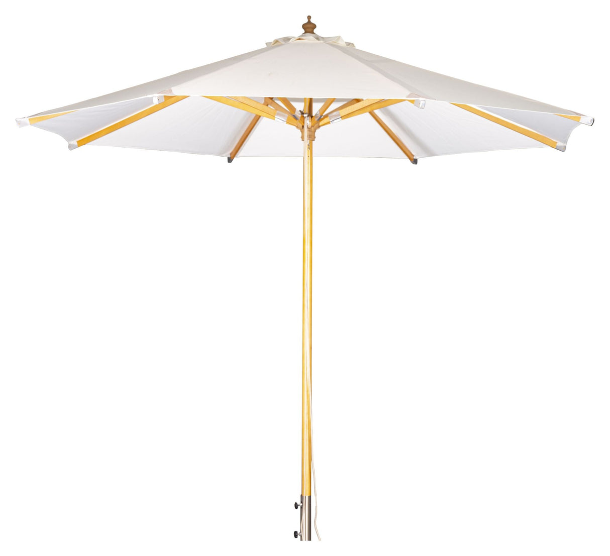 Naxos parasol, 3m, tre/ecru -stoff