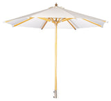 Naxos parasol, 3m, tre/ecru -stoff