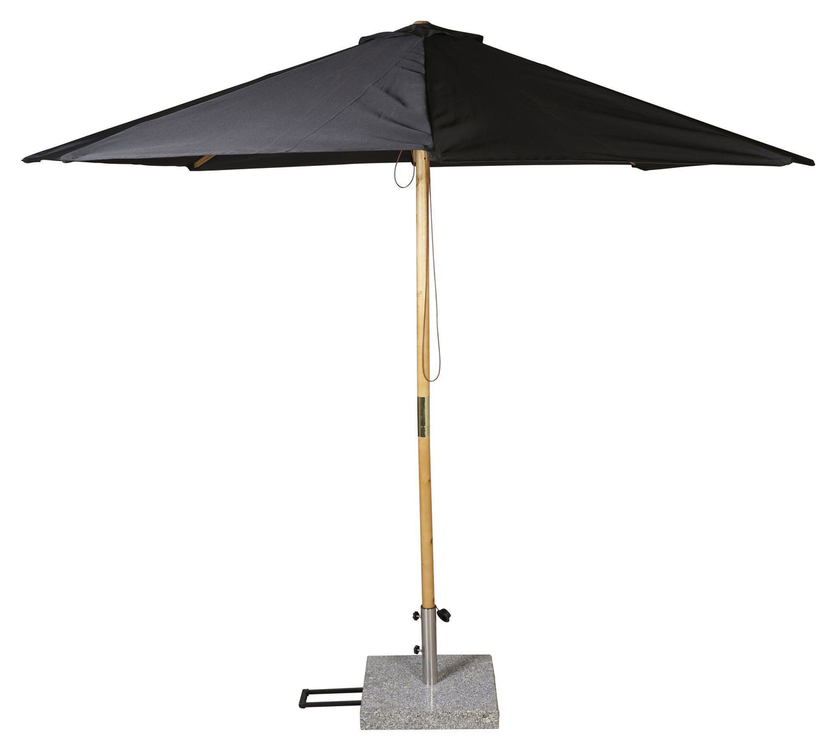 Naxos, parasol 3m - tre/svart