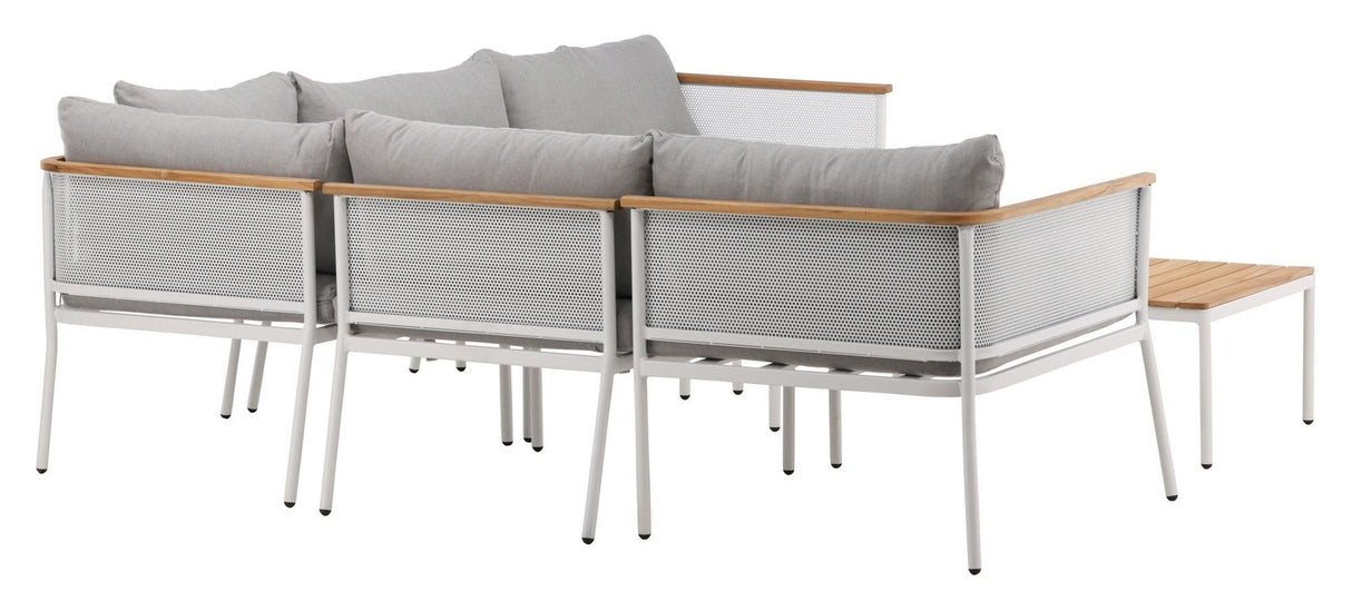 Nettan Lounge Set Steel, White/Light Grey