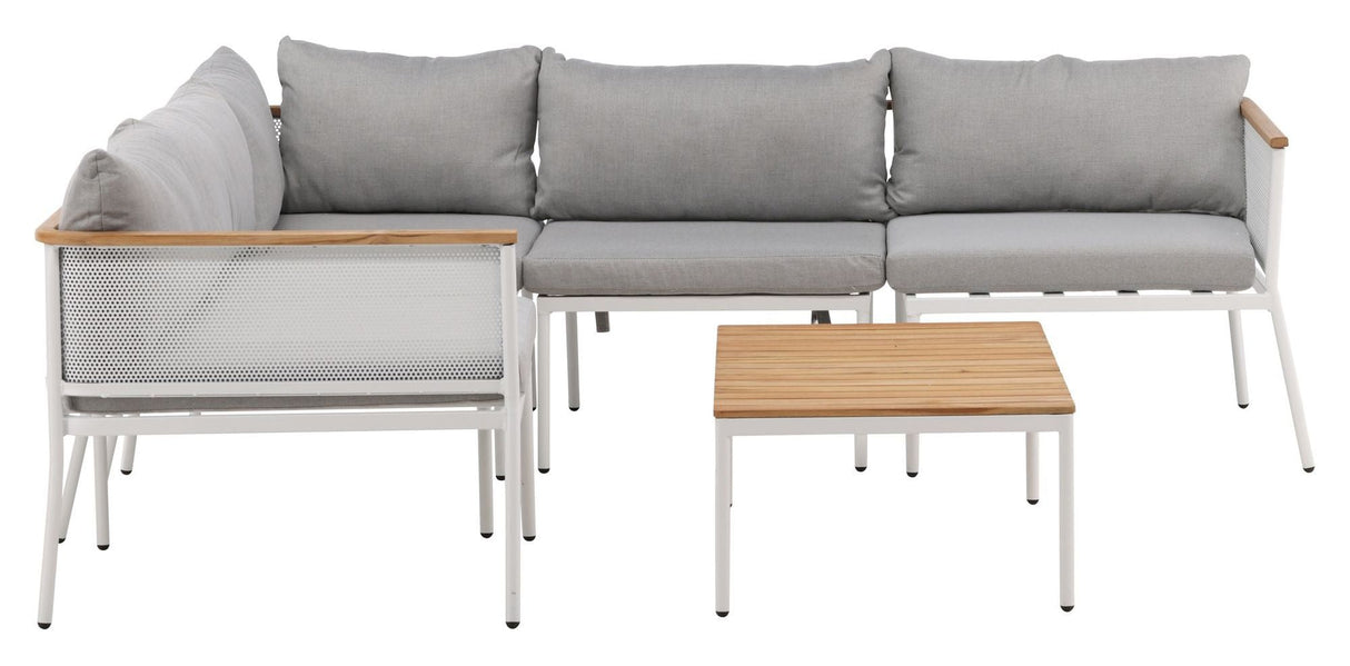 Nettan Lounge Set Steel, White/Light Grey