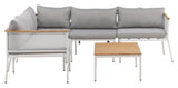 Nettan Lounge Set Steel, White/Light Grey