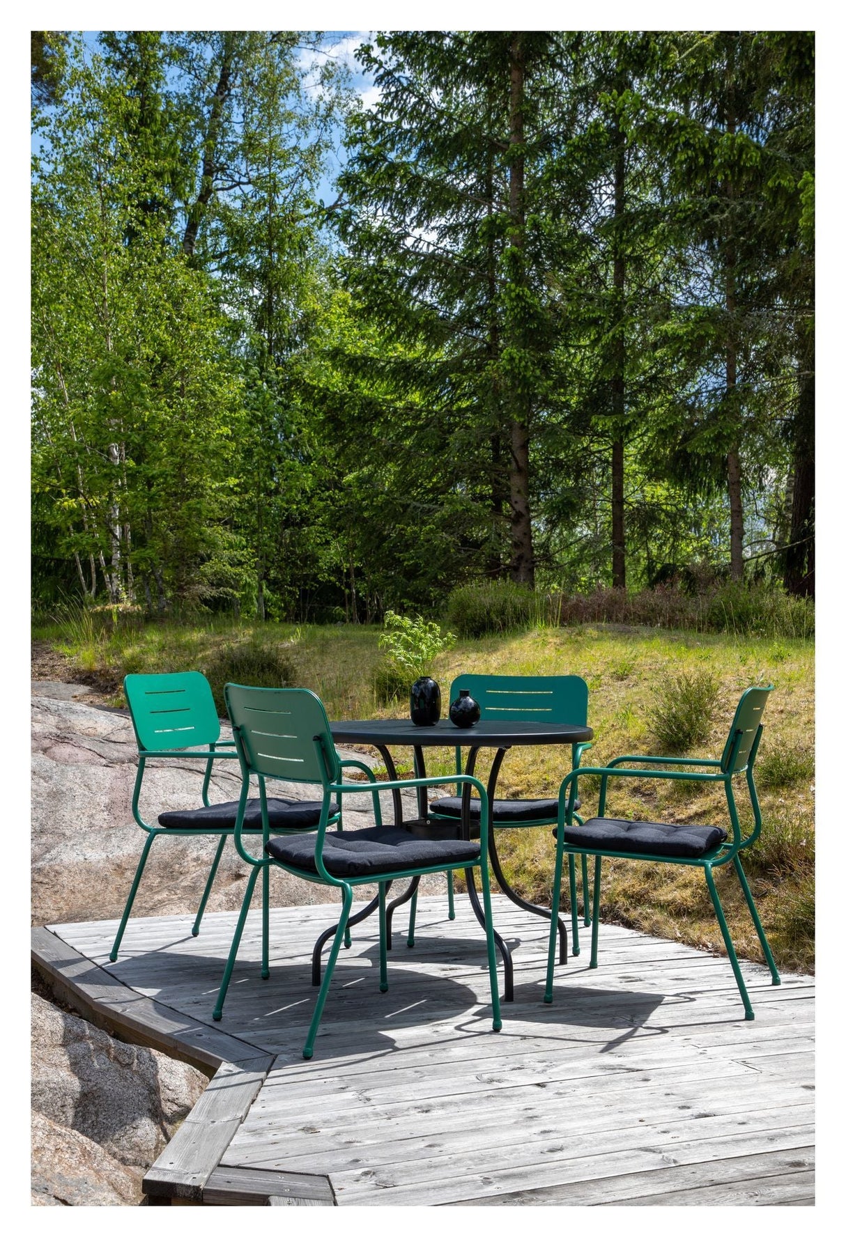 Nicke Garden Chair w. arm, grønn