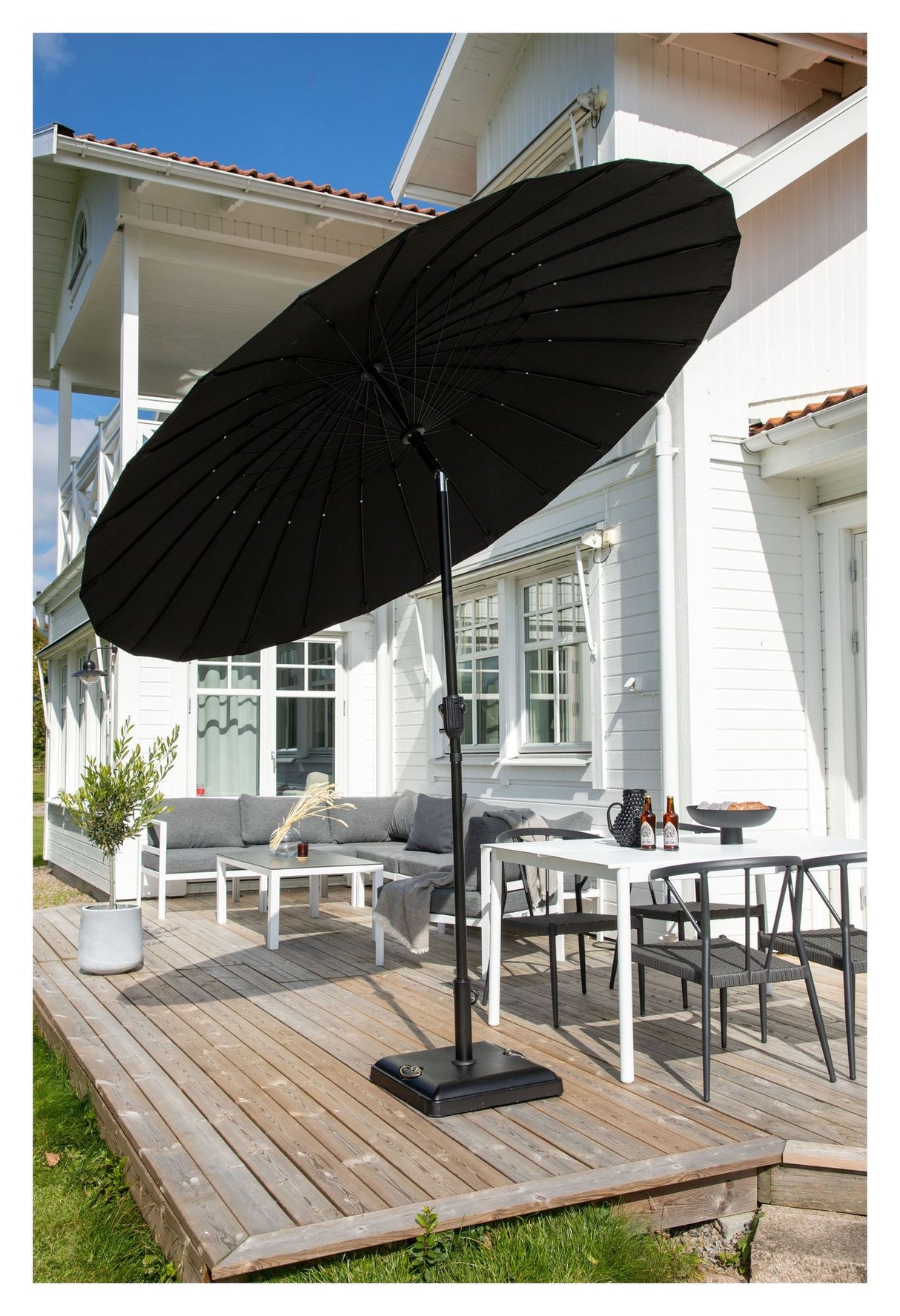 Palmetto Parasol w. vipp - svart