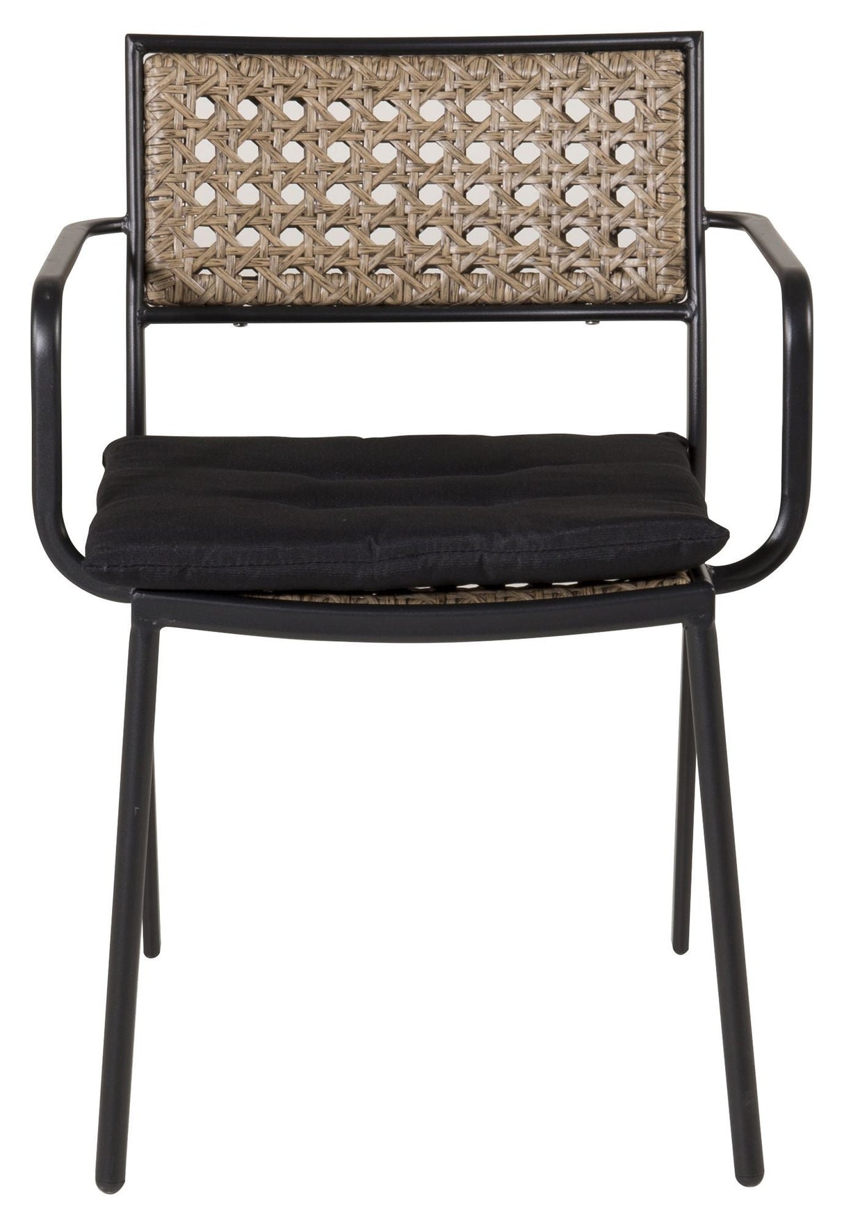 Paola Garden Chair, Black W. Svart pute