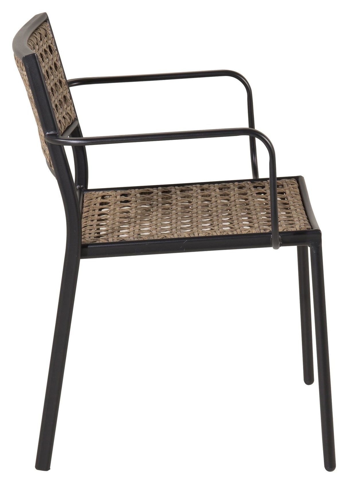 Paola Garden Chair, Black W. Svart pute