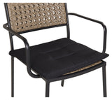 Paola Garden Chair, Black W. Svart pute