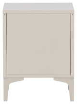 Piring nattbord - beige metall