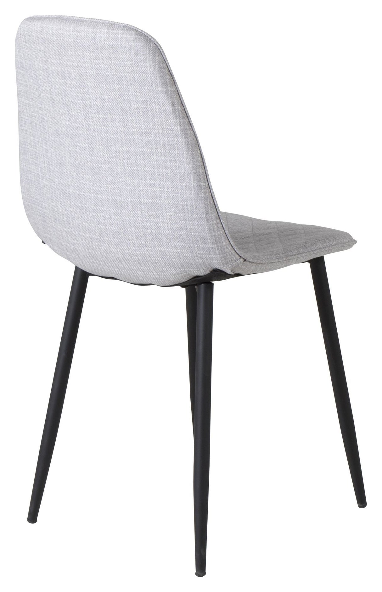 Polar Diamond Dining Chair, Gray, Black Metal Legs