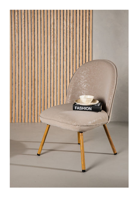 Polar Lounge Chair, stål, beige