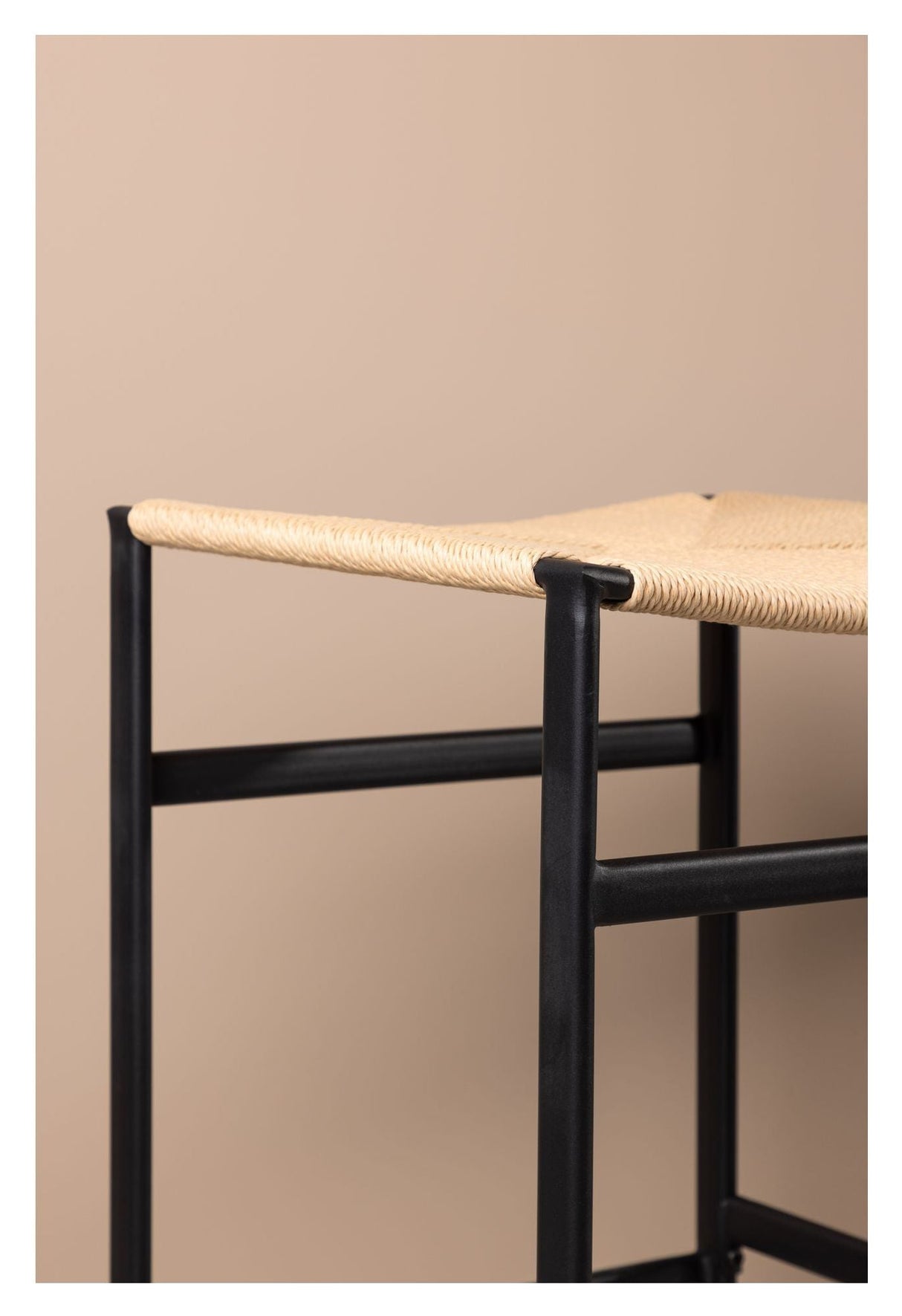 Polly Barstool, Black, Rubber Tree