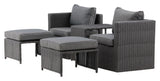 Quad Lounge Set - Svart fusjon