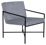 Rakel Lounge Chair, Gray Velvet