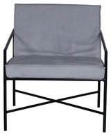 Rakel Lounge Chair, Gray Velvet