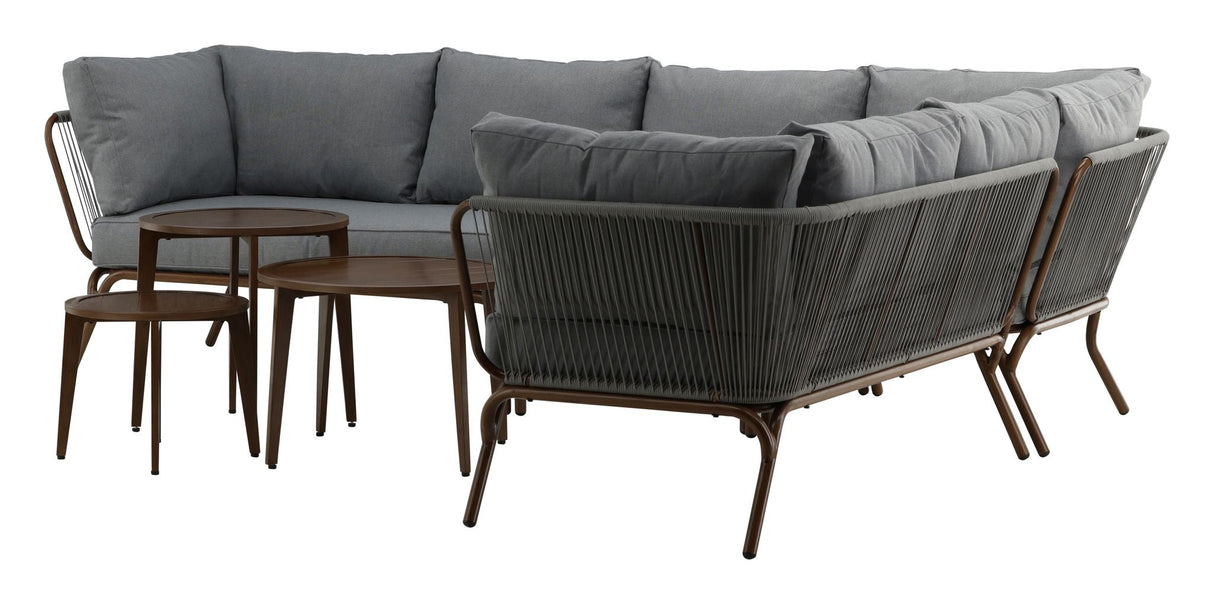 Roxo hjørne sofa med bord taupe/grå