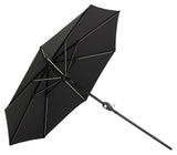 Sabal parasol w. LED lys- svart