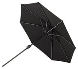 Sabal parasol w. LED lys- svart